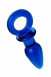 Синяя стеклянная анальная пробка с кольцом Sexus Glass0
