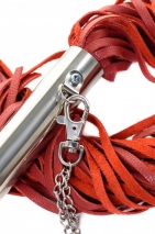 Красная плеть из натуральной кожи со съемной цепочкой TOYFA Theatre