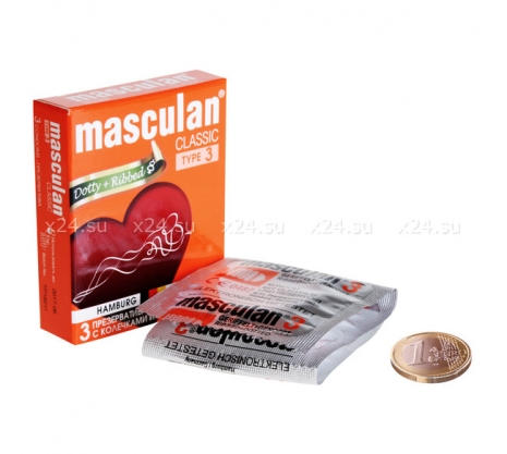 Презервативы Masculan тип 3 (с колечками и пупырышками) 3 шт.