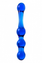 Двусторонний синий стимулятор из стекла Sexus Glass