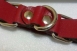 Ременные красные наручники с полукольцом (узкие)1
