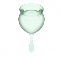 Набор менструальных чаш с хвостиком-капелькой Good Menstrual Cup Light Green