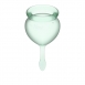 Набор менструальных чаш с хвостиком-капелькой Good Menstrual Cup Light Green1