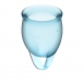 Набор менструальных чаш с хвостиком-петелькой Feel Сonfident Menstrual Cup Light Blue1