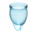 Набор менструальных чаш с хвостиком-петелькой Feel Сonfident Menstrual Cup Light Blue2