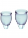 Набор менструальных чаш с хвостиком-петелькой Feel Сonfident Menstrual Cup Light Blue0