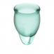 Набор менструальных чаш с хвостиком-петелькой Feel Сonfident Menstrual Cup Dark Green1