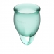 Набор менструальных чаш с хвостиком-петелькой Feel Сonfident Menstrual Cup Dark Green2