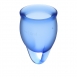 Набор менструальных чаш с хвостиком-петелькой Feel Сonfident Menstrual Cup Dark Blue2
