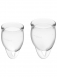 Набор менструальных чаш с хвостиком-петелькой Feel Сonfident Menstrual Cup Transparent0