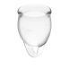 Набор менструальных чаш с хвостиком-петелькой Feel Сonfident Menstrual Cup Transparent1