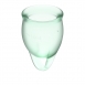 Набор менструальных чаш с хвостиком-петелькой Feel Сonfident Menstrual Cup Light Green1