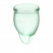 Набор менструальных чаш с хвостиком-петелькой Feel Сonfident Menstrual Cup Light Green2