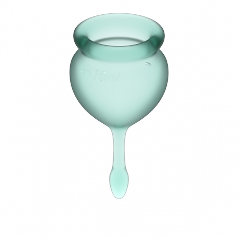 Набор менструальных чаш с хвостиком-капелькой Feel Good Menstrual Cup Dark Green