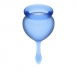 Набор менструальных чаш с хвостиком-капелькой Feel Good Menstrual Cup Dark Blue1