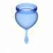 Набор менструальных чаш с хвостиком-капелькой Feel Good Menstrual Cup Dark Blue2