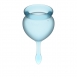 Набор менструальных чаш с хвостиком-капелькой Feel Good Menstrual Cup Light Blue1