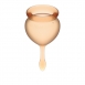 Набор менструальных чаш с хвостиком-капелькой Feel Good Menstrual Cup Orange1