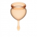 Набор менструальных чаш с хвостиком-капелькой Feel Good Menstrual Cup Orange2