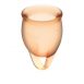 Набор менструальных чаш с хвостиком-петелькой Feel Сonfident Menstrual Cup Orange1