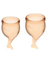 Набор менструальных чаш с хвостиком Feel Secure Menstrual Cup Orange