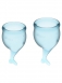 Набор менструальных чаш с хвостиком Feel Secure Menstrual Cup Light Blue0
