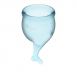 Набор менструальных чаш с хвостиком Feel Secure Menstrual Cup Light Blue1