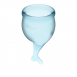 Набор менструальных чаш с хвостиком Feel Secure Menstrual Cup Light Blue2