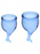 Набор менструальных чаш с хвостиком Feel Secure Menstrual Cup Dark Blue0
