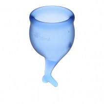 Набор менструальных чаш с хвостиком Feel Secure Menstrual Cup Dark Blue