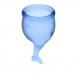 Набор менструальных чаш с хвостиком Feel Secure Menstrual Cup Dark Blue1