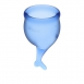 Набор менструальных чаш с хвостиком Feel Secure Menstrual Cup Dark Blue2