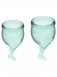 Набор менструальных чаш с хвостиком Feel Secure Menstrual Cup Dark Green0