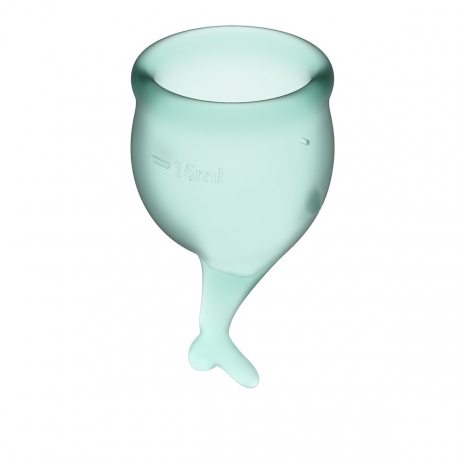 Набор менструальных чаш с хвостиком Feel Secure Menstrual Cup Dark Green