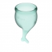 Набор менструальных чаш с хвостиком Feel Secure Menstrual Cup Dark Green1