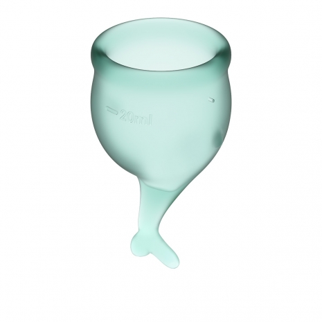Набор менструальных чаш с хвостиком Feel Secure Menstrual Cup Dark Green