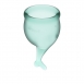 Набор менструальных чаш с хвостиком Feel Secure Menstrual Cup Dark Green2