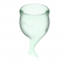 Набор менструальных чаш с хвостиком Feel Secure Menstrual Cup Light Green1