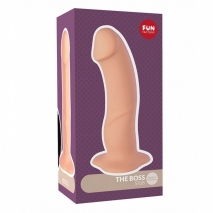 Изогнутый силиконовый фаллос для G-стимуляции THE BOSS DILDO