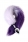 Средняя анальная втулка с бело-фиолетовым хвостом Metal by TOYFA