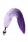 Малая анальная втулка с бело-фиолетовым хвостом Metal by TOYFA