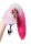 Средняя анальная втулка с бело-розовым хвостом Metal by TOYFA