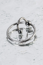 Кольцо на пенис TOYFA Metal с уретральным стоппером