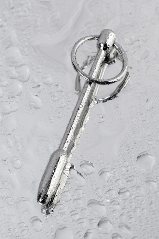Уретральный плаг-пуля с кольцом в основании TOYFA Metal