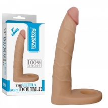 Реалистичная насадка для двойного проникновения The Ultra Soft Double