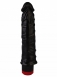 Черный рельефный вибратор Джага (19,5 см)0