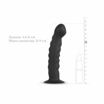 Рельефный страпон Silicone bended strap-on