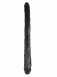 Двухголовый черный фаллоимитатор с венками на поверхности Джага (37 см)1