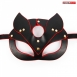 Черная кожаная маска с красной оторочкой Notabu1