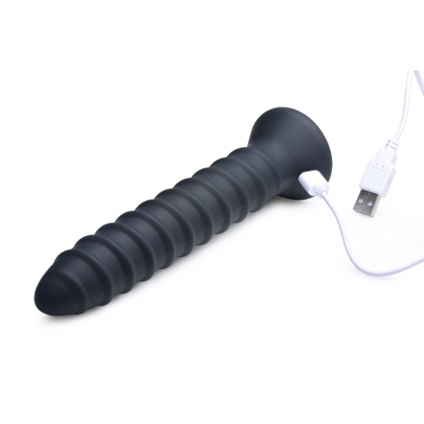 Мощный спиральный вибратор для вагины и ануса Power Screw 10X Spiral Silicone Vibrator (10 режимов)